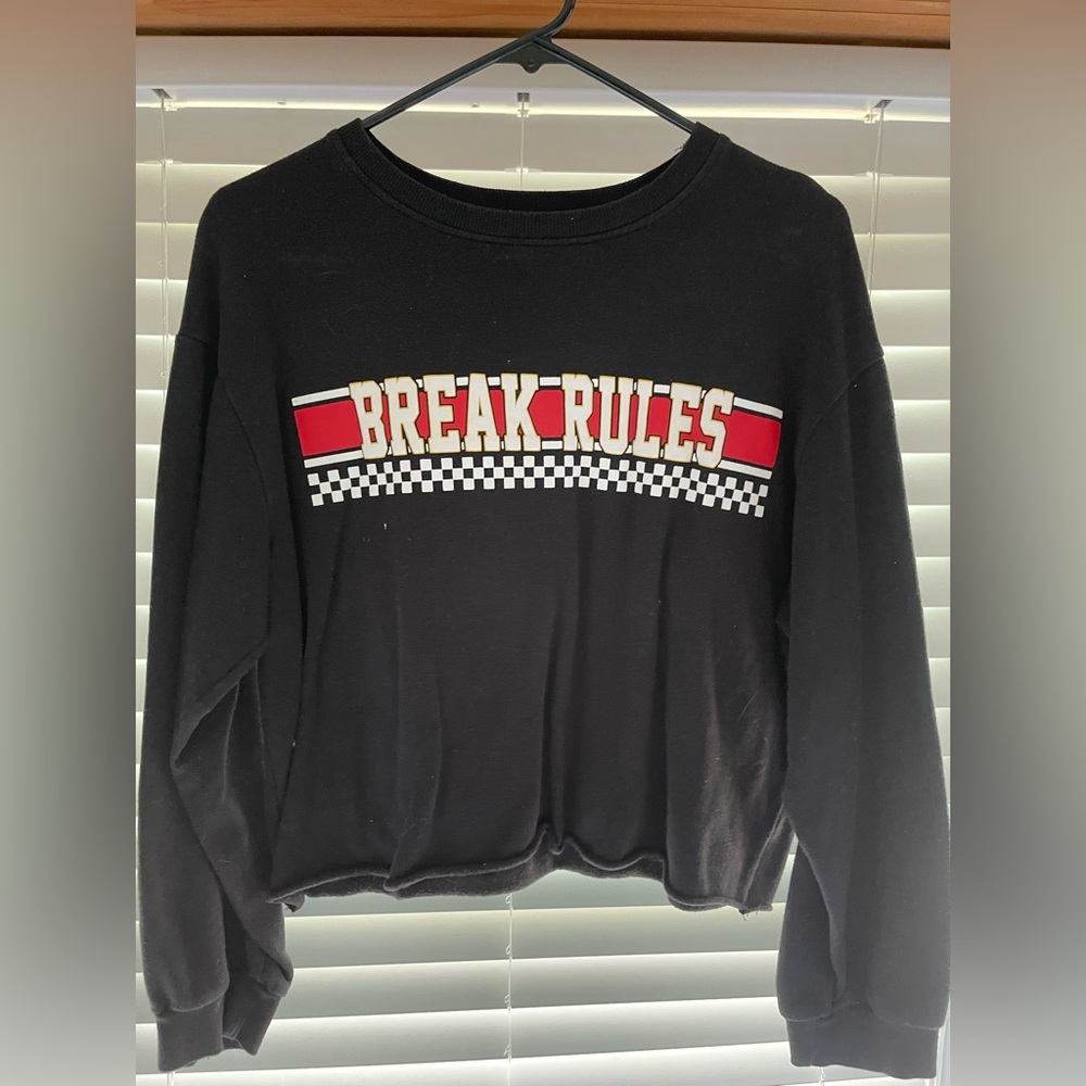 Rebellious One cropped long sleeve shirt